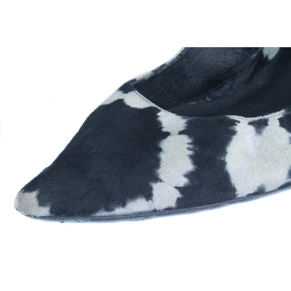 ELYSE WALKER Black & Gray Suede 'Sable' Tie Dye Pointed Toe Pumps Size 9 1/2 - Picture 5 of 6